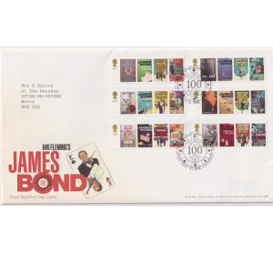 2008 James Bond FDC (2 Adettir)