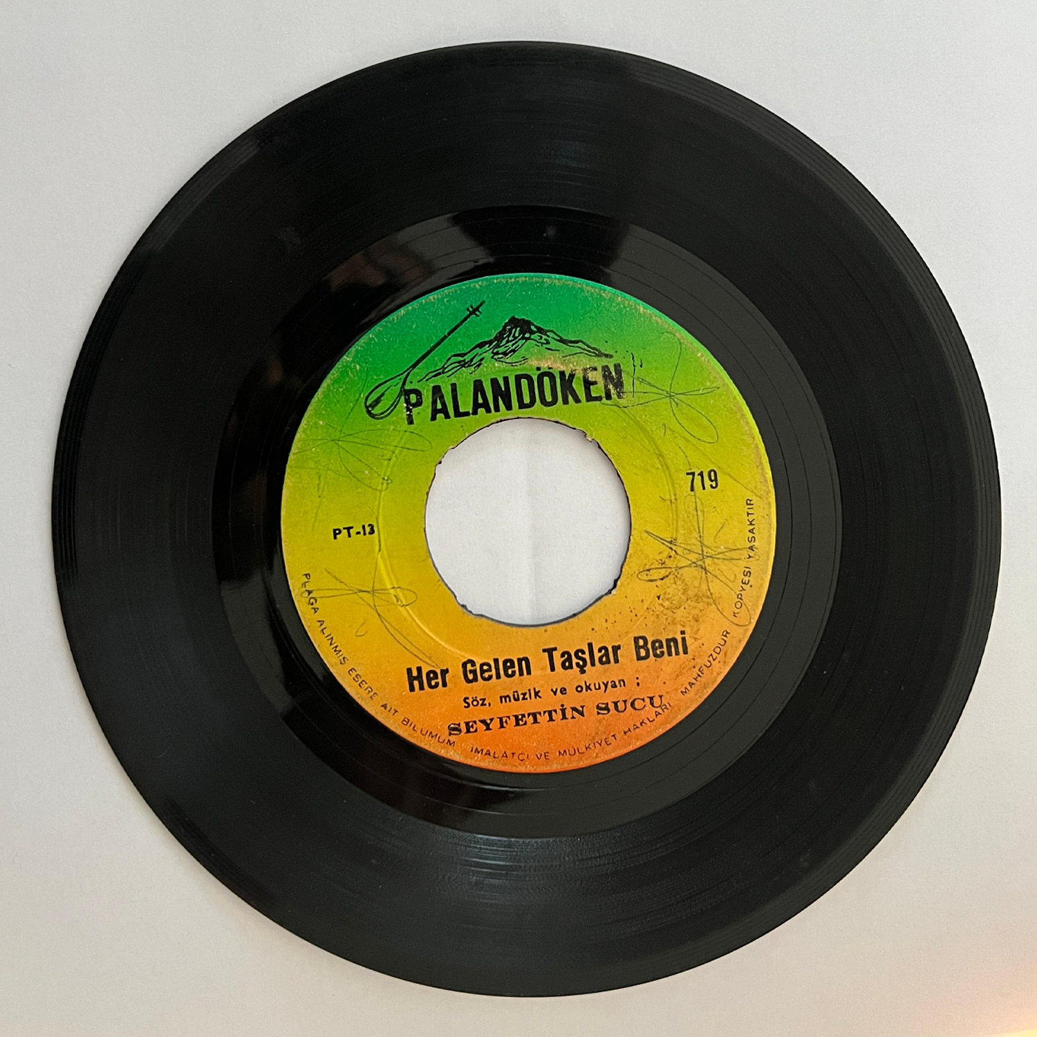 Seyfettin SUCU 45'lik Plak - A/B Yönlü İyi Durumda 2