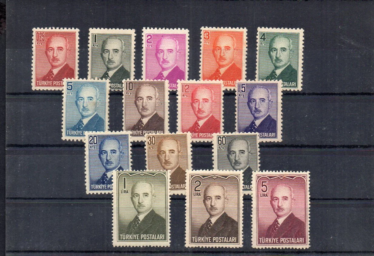 1948 Londra Baskısı İnönü Posta Pulları 1 1 1 1.jpg