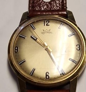 DERİ KAYIŞLI, SEVİMLİ VINTAGE ASTRAL ERKEK SAATİ