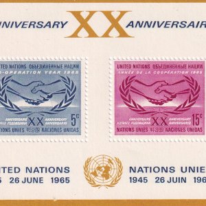 1965 Birleşmiş Milletler Blok Pulu