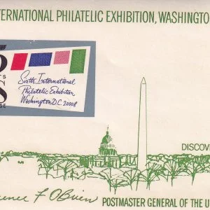 Filateli Sergisi Washington Anıtı Blok Pul - MNH