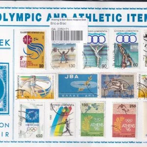 Yunanistan Olimpiyat ve Atletizm Temalı Pul Koleksiyon Sayfası (Hellas Olympic & Athletic Items)