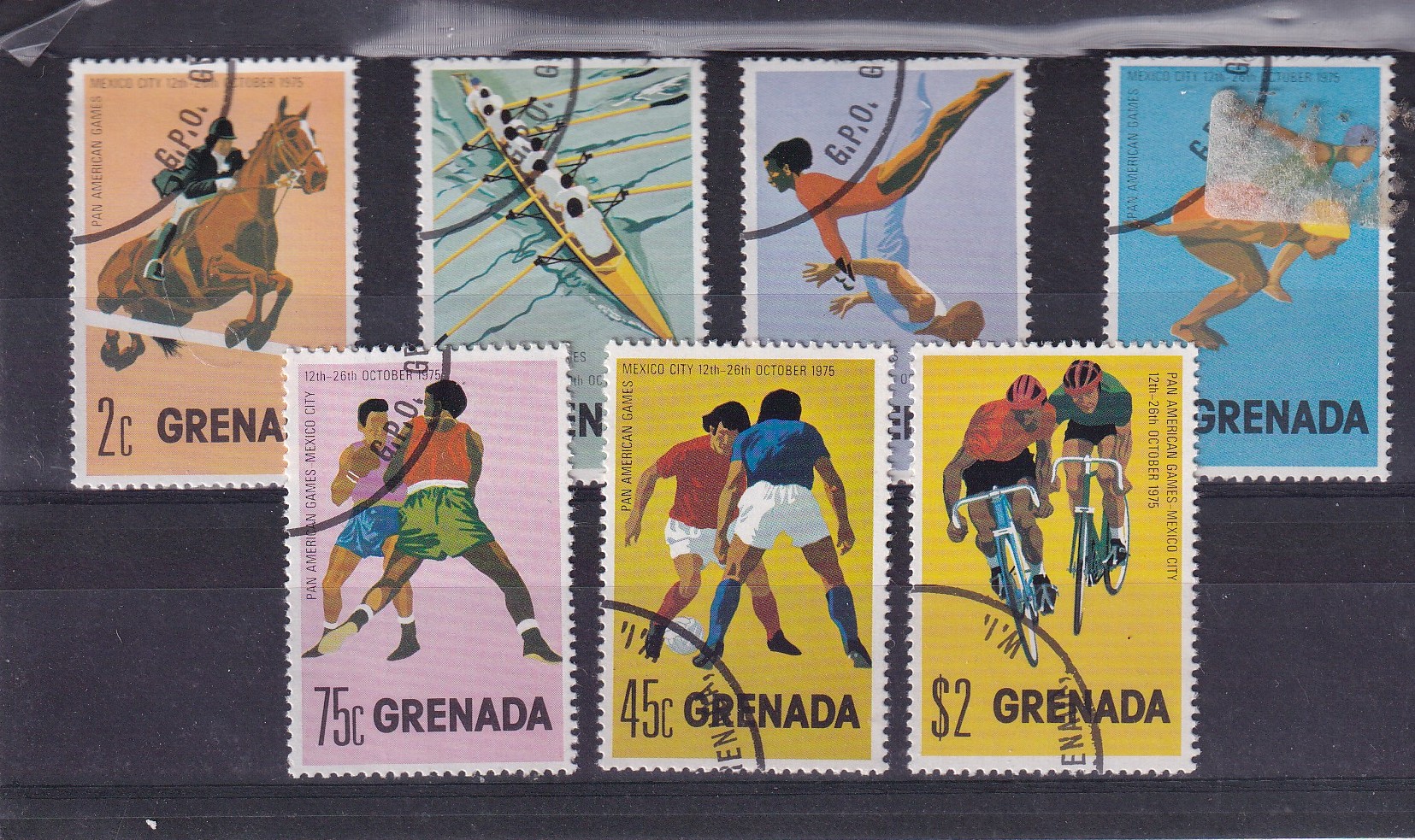 Grenada 1975 Pan American Games Spor Pul Serisi / 7’li Damgalı Set 1 Grenada 1975 Pan American Games Spor Pul Serisi / 7’li Damgalı Set