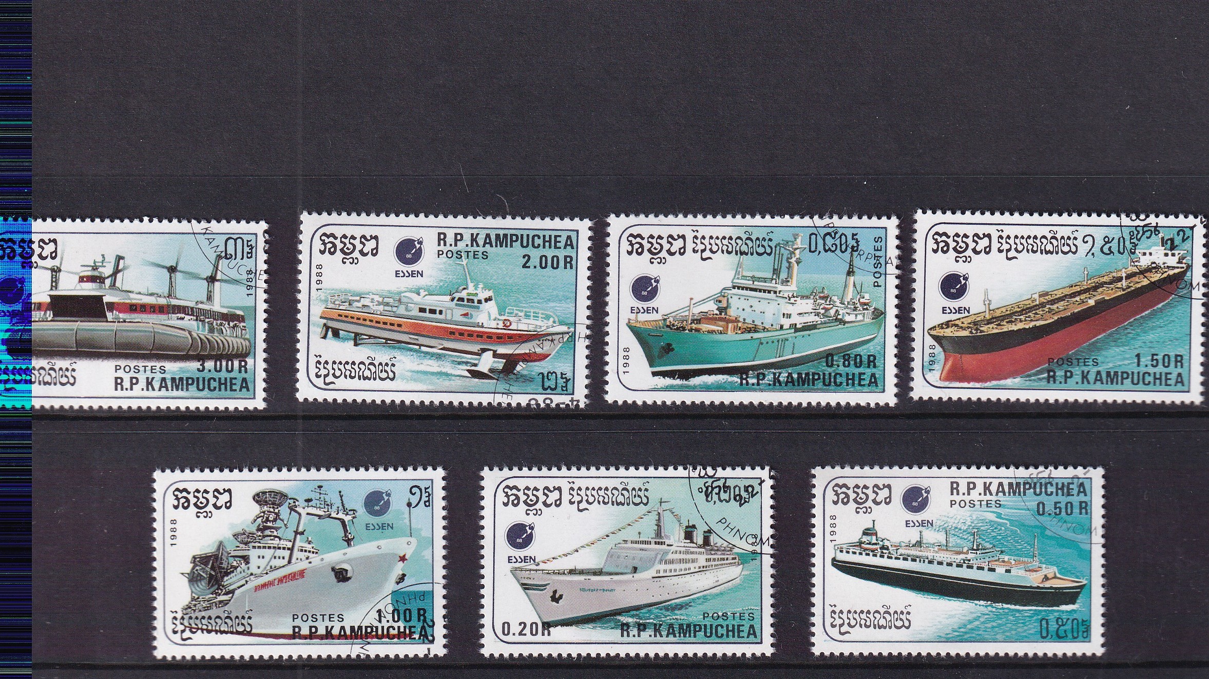 Kampuchea 1988 Gemiler ve Deniz Taşımacılığı Pul Serisi 7’li Set 1 Kampuchea 1988 Gemiler ve Deniz Taşımacılığı Pul Serisi 7’li Set