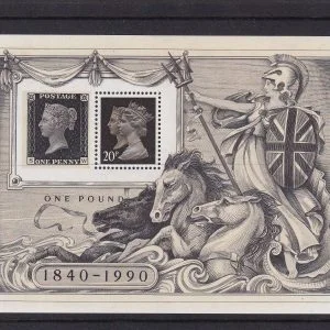 Büyük Britanya MNH blok Pulu 1840-1990. Kraliçe Victoria Elizabeth