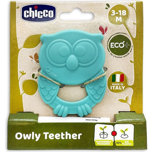 Chicco Owly Diş Kaşıyıcı 3-18 Ay - Mavi 1 Chicco Owly Diş Kaşıyıcı 3-18 Ay - Mavi