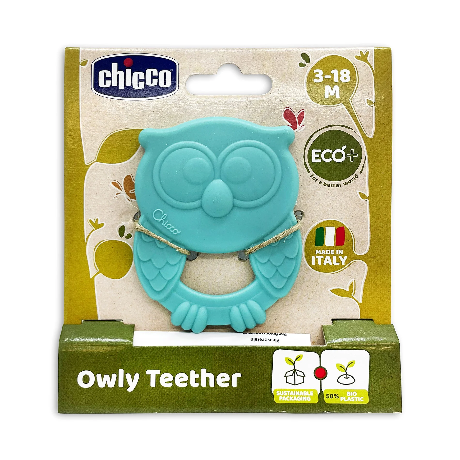 Chicco Owly Diş Kaşıyıcı 3-18 Ay - Mavi 3