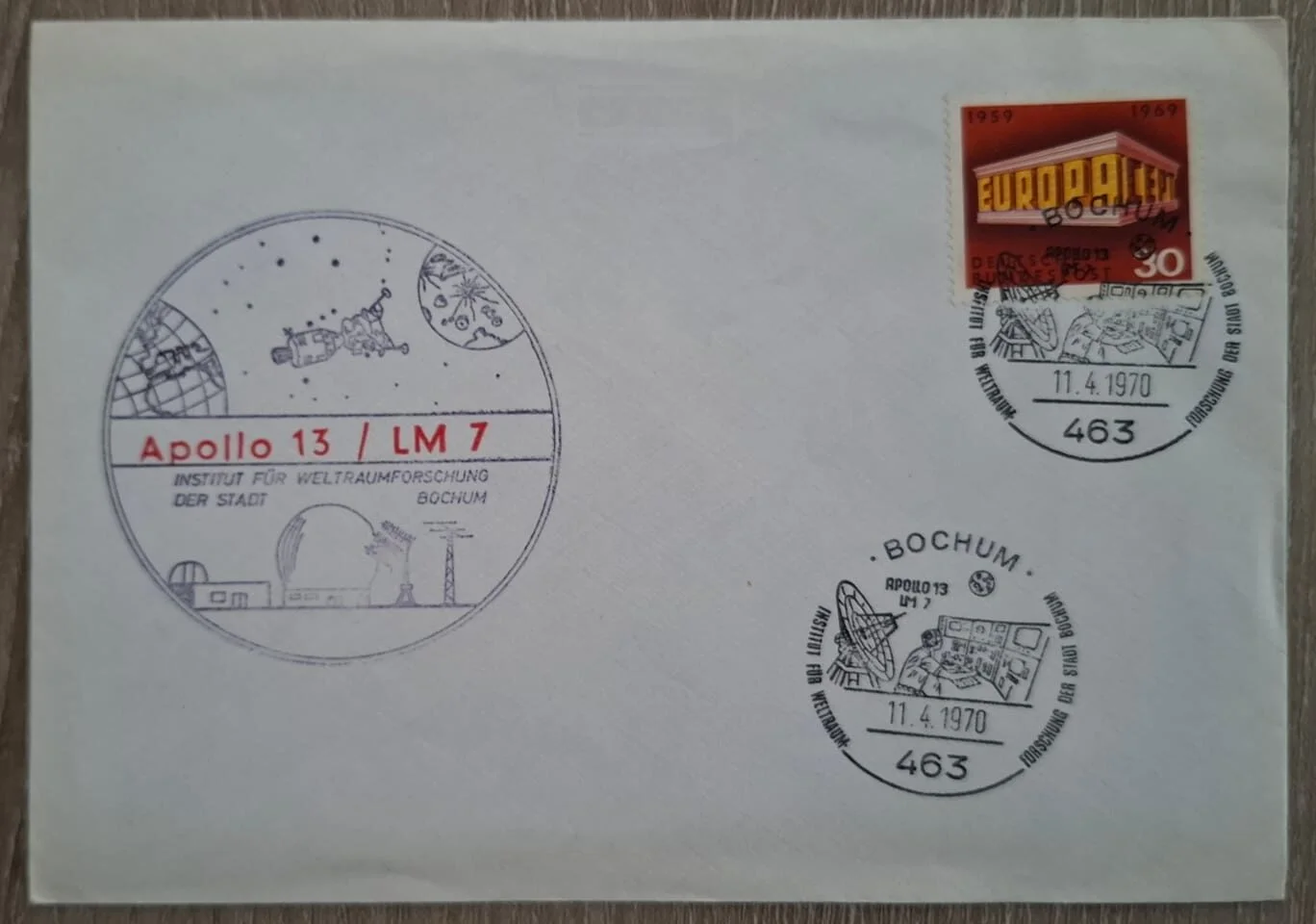 1969 Almanya Apollo 12 İlk Gün Damgalı FDC 1 klikyayeni 135 1 rotated 2.jpg