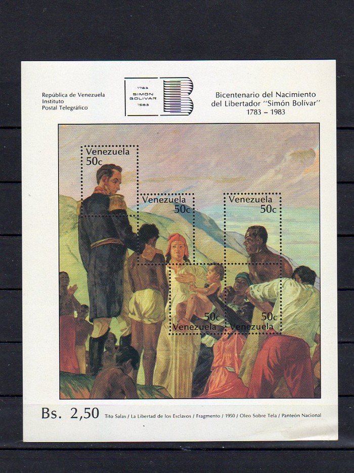 1983 Venezuella Simon Bolviar Tablo Blok - MNH 1 klikyayeni 239 1 1.jpg