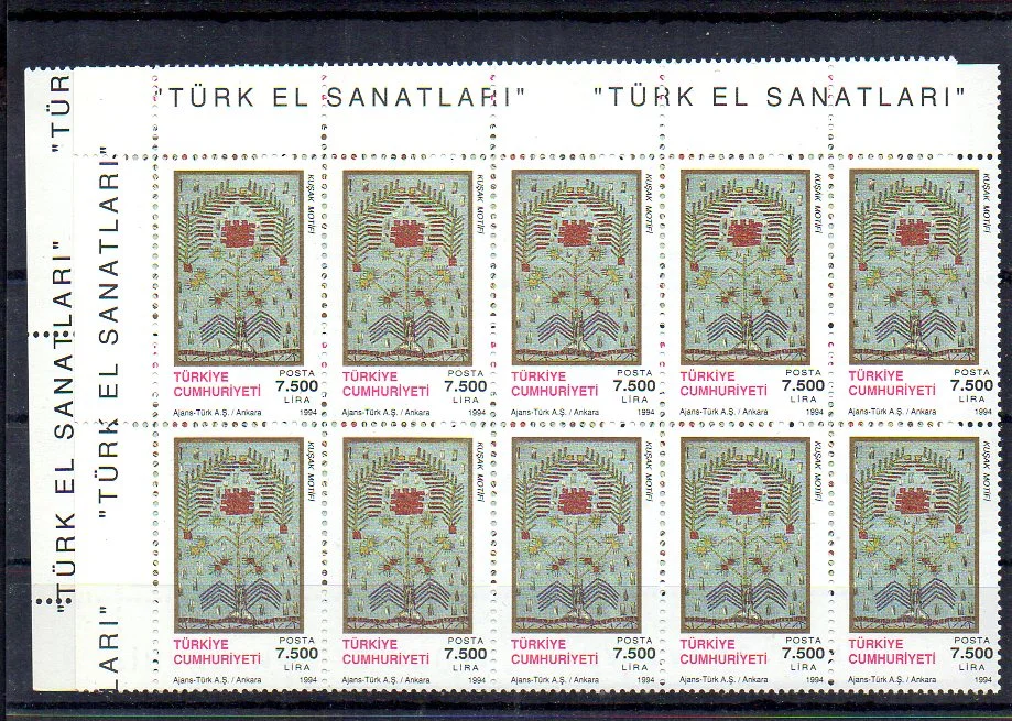 1994 Türk El Sanatları MNH 10'lu Blok - Köşe Kesim 1 klikyayeni 41 1 1.jpg