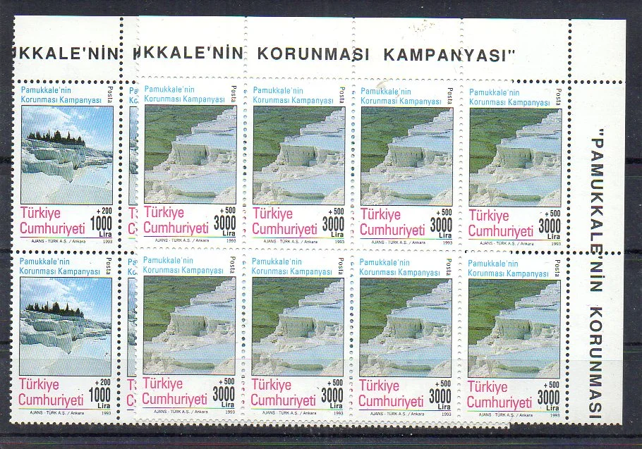 1993 Pamukkale'nin Korunması MNH 8'li Blok 1 klikyayeni 42 1 1.jpg