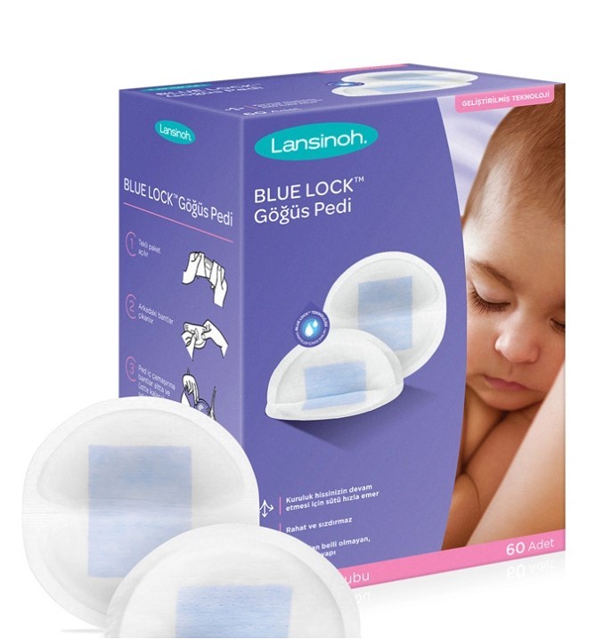 Lansinoh Blue Lock Göğüs Pedi 60 Adet 1 Lansinoh Blue Lock Göğüs Pedi 60 Adet