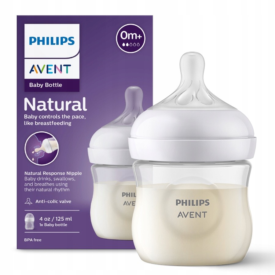 Philips Avent Natural Response PP Biberon 0 Ay+125ml SCY900/01 1 Philips Avent Natural Response PP Biberon 0 Ay+125ml SCY900/01