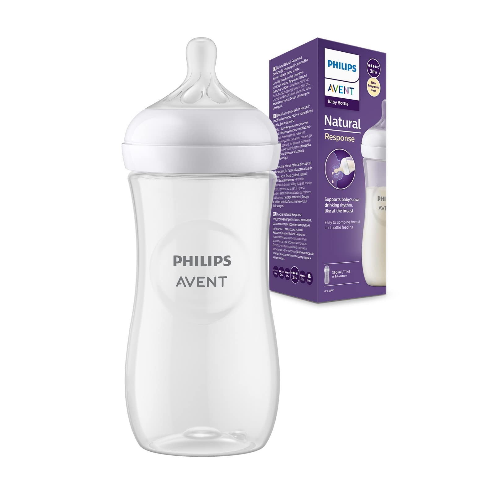 Philips Avent Natural Response PP Biberon 3 Ay+ 330ml SCY906/01 1 Philips Avent Natural Response PP Biberon 3 Ay+ 330ml SCY906/01