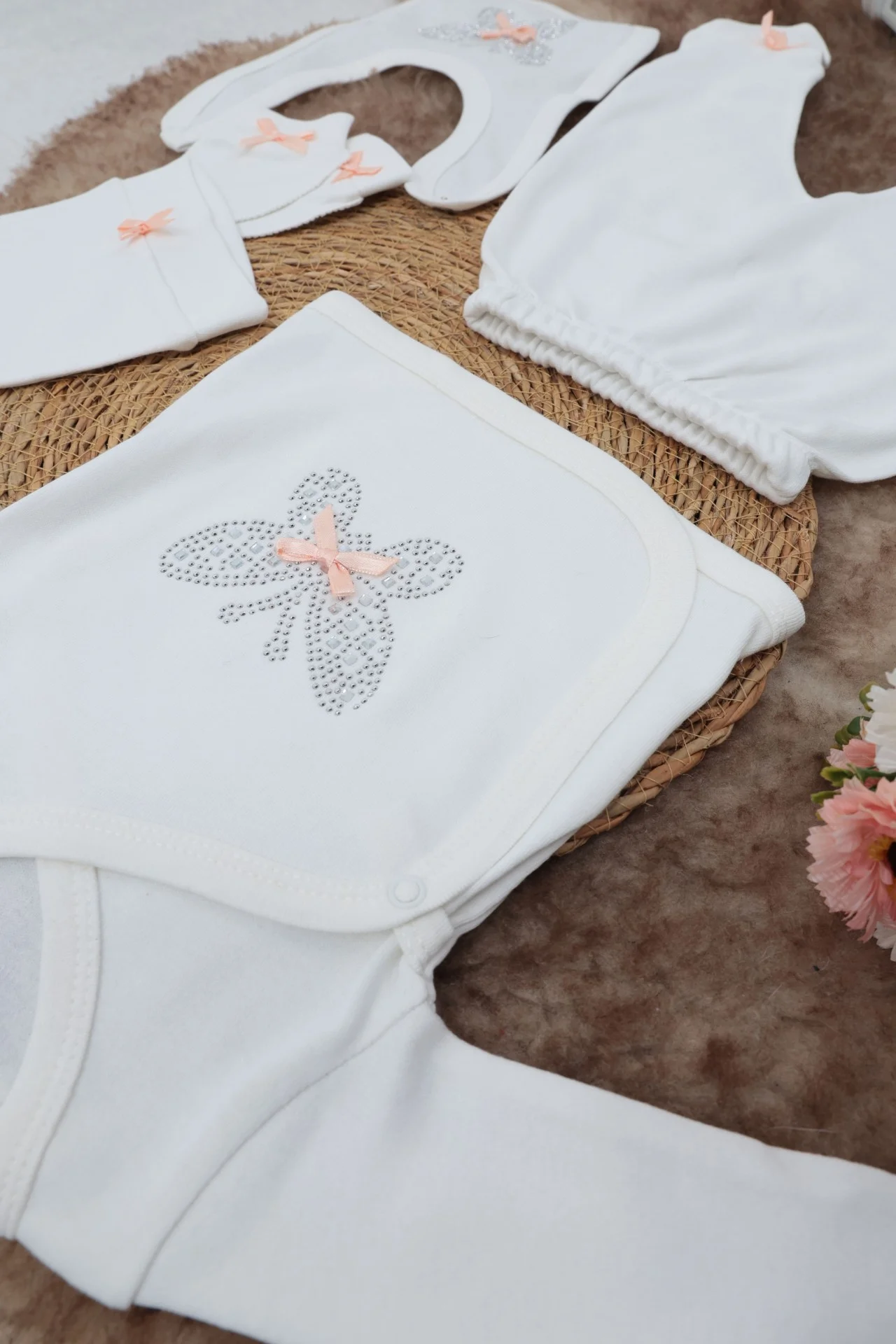 Sema Baby 5 Parça Hastane Çıkışı Zıbın Seti 0-3 Ay - Butterfly 2