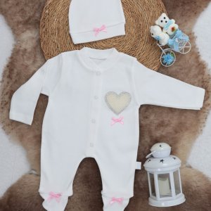 Sema Baby Pamuklu Bebek Tulum Seti 6-9 Ay - Love