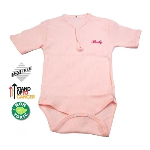 Sema Baby Yarım Kol Kaşkorse Badi (Body) - Pembe 0-6 Ay 1 Sema Baby Yarım Kol Kaşkorse Badi (Body) - Pembe 0-6 Ay